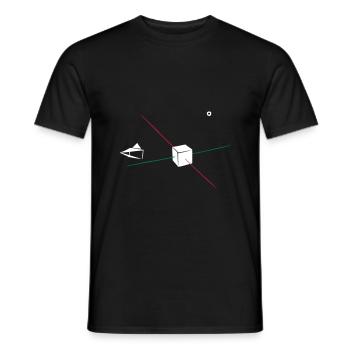 Blender Default View - Men's T-Shirt - black - Front - AI Model Male 178 light (178cm)