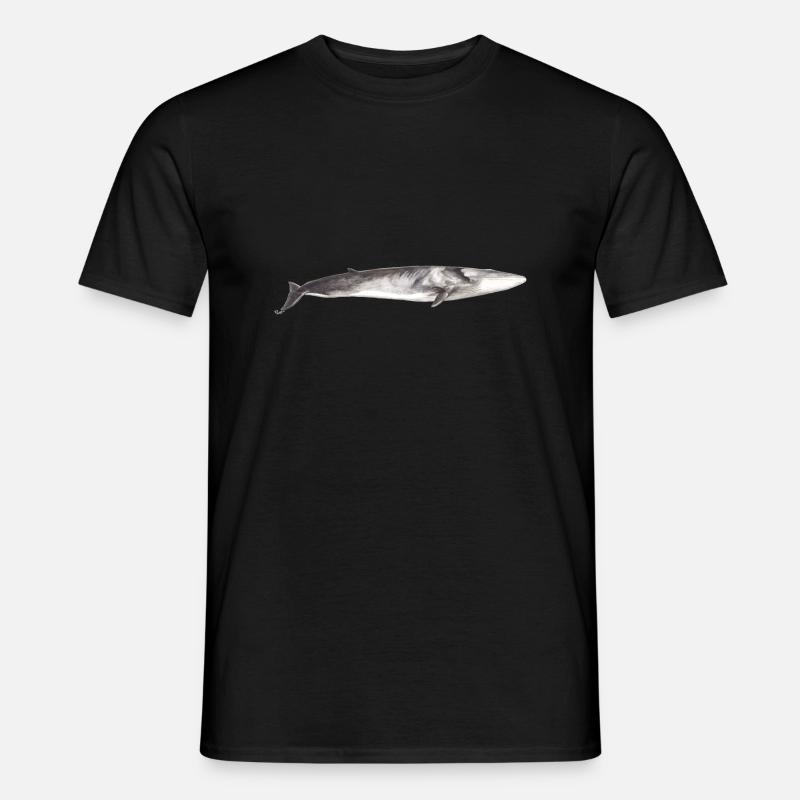 Finnwal Balaenoptera physalus - Männer T-Shirt - Schwarz