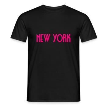New York - T-shirt homme - noir - Devant - AI Model Male 178 light (178cm)