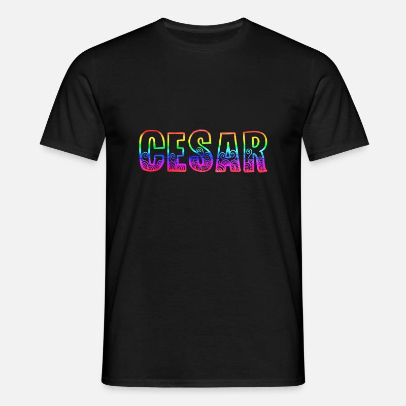 cesar rs regenbogen - Männer T-Shirt - Schwarz