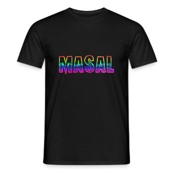Masal RS Arc-en-ciel - T-shirt homme - noir - Devant - AI Model Male 178 light (178cm)