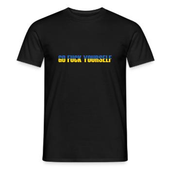 VA TE FAIRE FOUTRE - T-shirt homme - noir - Devant - AI Model Male 178 light (178cm)