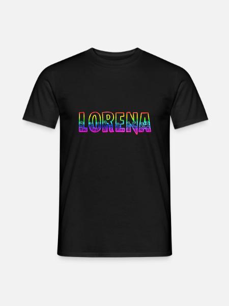 lorena rs arc-en-ciel - T-shirt homme - noir