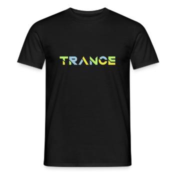 Conception de lettrage de transe de texte - T-shirt homme - noir - Devant - AI Model Male 178 light (178cm)