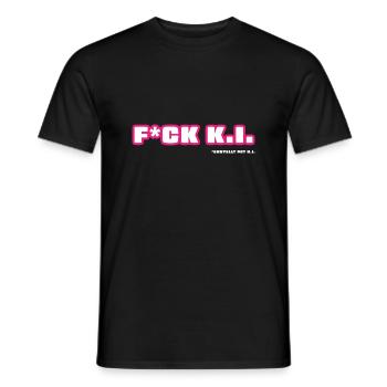 F*CK K.I. - Männer T-Shirt - Schwarz - Vorne - AI Model Male 178 light (178cm)