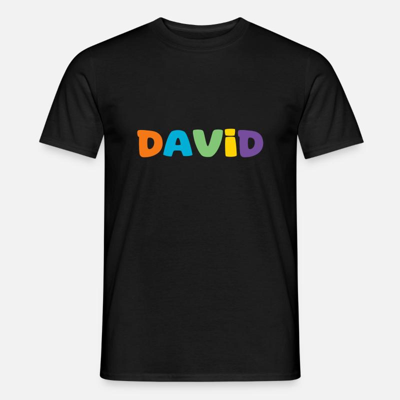 Name - David - Männer T-Shirt - Schwarz