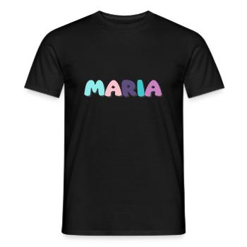Name - Maria - Men's T-Shirt - black - Front - AI Model Male 178 light (178cm)