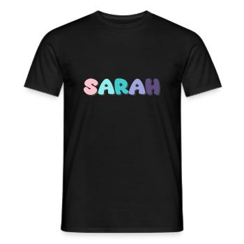 Nom - Sarah - T-shirt homme - noir - Devant - AI Model Male 178 light (178cm)