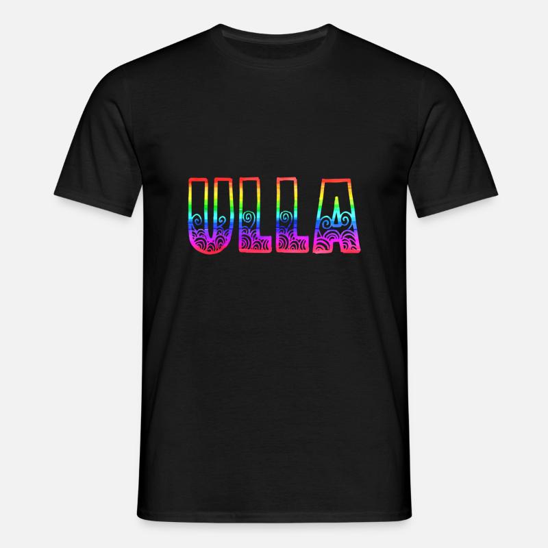 ulla rs regenbogen - Männer T-Shirt - Schwarz