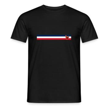 Drapeau français poule - Agriculteur français - T-shirt homme - noir - Devant - AI Model Male 178 light (178cm)