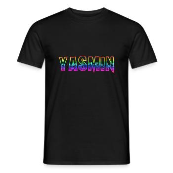 yasmin rs regenbogen - Männer T-Shirt - Schwarz - Vorne - AI Model Male 178 light (178cm)