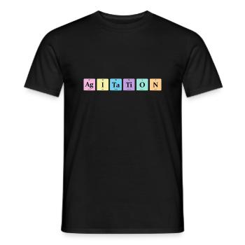 Periodic agitation - Men's T-Shirt - black - Front - AI Model Male 178 light (178cm)