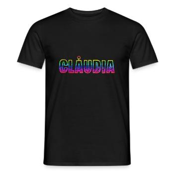 claudia rs regenbogen - Männer T-Shirt - Schwarz - Vorne - AI Model Male 178 light (178cm)