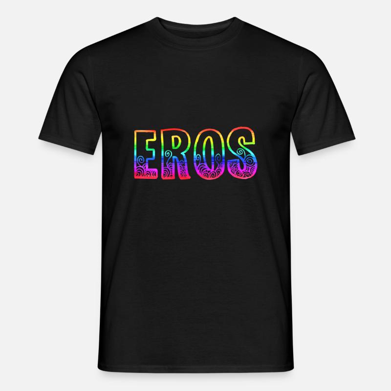 eros rs regenbogen - Männer T-Shirt - Schwarz