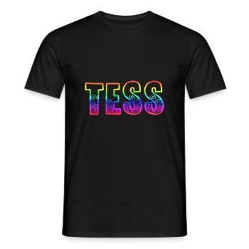 tess rs arc-en-ciel - T-shirt homme - noir - Devant - AI Model Male 178 light (178cm)