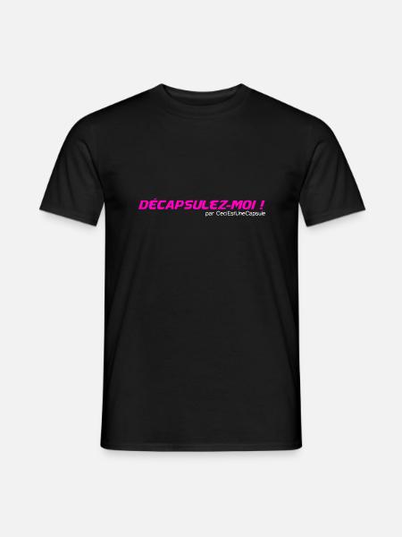 Décapsulez moi Rose - T-shirt homme - noir