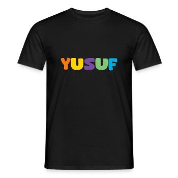 Nom - Yusuf - T-shirt homme - noir - Devant - AI Model Male 178 light (178cm)