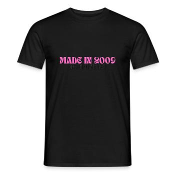 Made in 2009 - Perfection since day 1 - Men's T-Shirt - black - Front - AI Model Male 178 light (178cm)