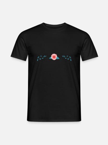 Flower Blume Pflanze - Männer T-Shirt - Schwarz