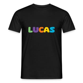 Name - Lucas - Männer T-Shirt - Schwarz - Vorne - AI Model Male 178 light (178cm)