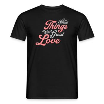 Quote do small things - Men's T-Shirt - black - Front - AI Model Male 178 light (178cm)