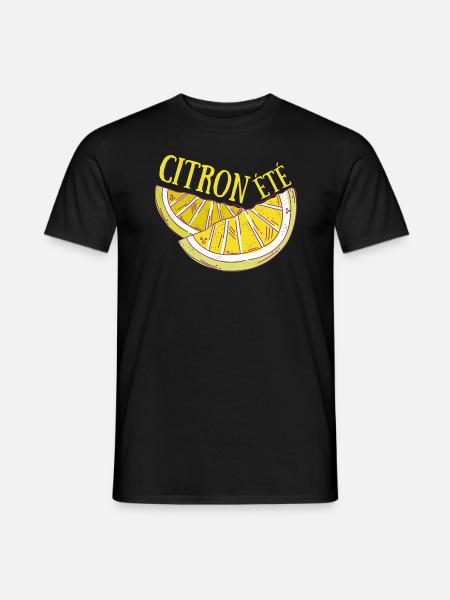 citron été - T-shirt homme - noir