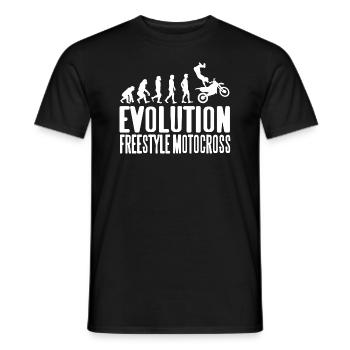 Funny Evolution Of Freestyle Motocross Rider - Männer T-Shirt - Schwarz - Vorne - AI Model Male 178 light (178cm)