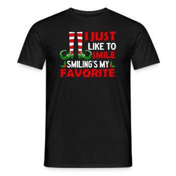 4 J’aime juste sourire en souriant mon préféré - T-shirt homme - noir - Devant - AI Model Male 178 light (178cm)