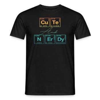 Funny saying for scientists & nerds - Men's T-Shirt - black - Front - AI Model Male 178 light (178cm)