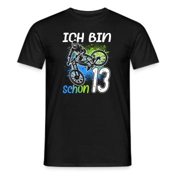 13. Geburtstag Mountain Bike 13 Jahre alt Fahrrad - Männer T-Shirt - Schwarz - Vorne - AI Model Male 178 light (178cm)