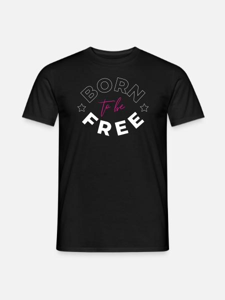 Born to be free - Men's T-Shirt - black