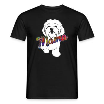 Maltese Maltese Mama - Men's T-Shirt - black - Front - AI Model Male 178 light (178cm)
