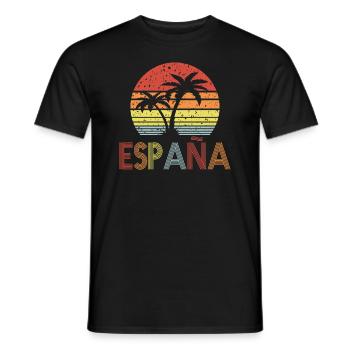 Spanien - Männer T-Shirt - Schwarz - Vorne - AI Model Male 178 light (178cm)