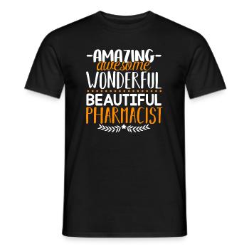 Pharmacist Beautiful Pharmacist - Men's T-Shirt - black - Front - AI Model Male 178 light (178cm)