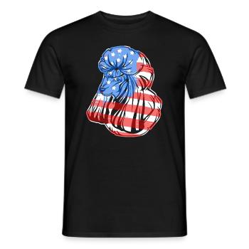 Poodle Poodle Flag - Men's T-Shirt - black - Front - AI Model Male 178 light (178cm)