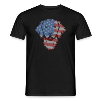Rhodesian Ridgeback Rhodesian Ridgeback Flag - Men's T-Shirt - black - Front - AI Model Male 178 light (178cm)