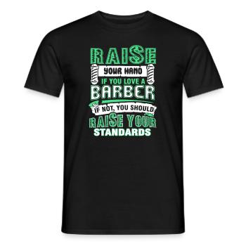 Barber Love A Barber - Men's T-Shirt - black - Front - AI Model Male 178 light (178cm)