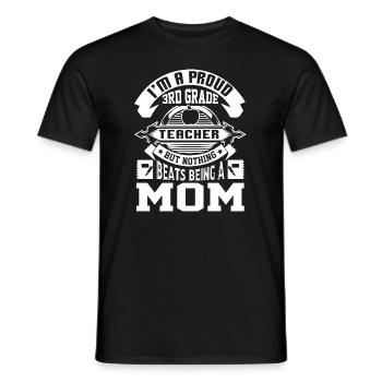 3rd Grade Teacher Proud 3rd Grade Teacher - Men's T-Shirt - black - Front - AI Model Male 178 light (178cm)