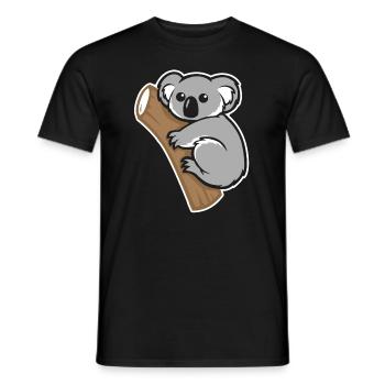 Koala Koala Watercolor - Men's T-Shirt - black - Front - AI Model Male 178 light (178cm)