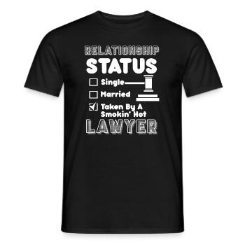 Lawyer Lawyer Relationship Status - Men's T-Shirt - black - Front - AI Model Male 178 light (178cm)