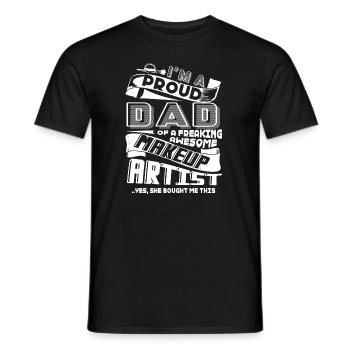 Makeup Artist Proud Makeup Artist Dad - Men's T-Shirt - black - Front - AI Model Male 178 light (178cm)