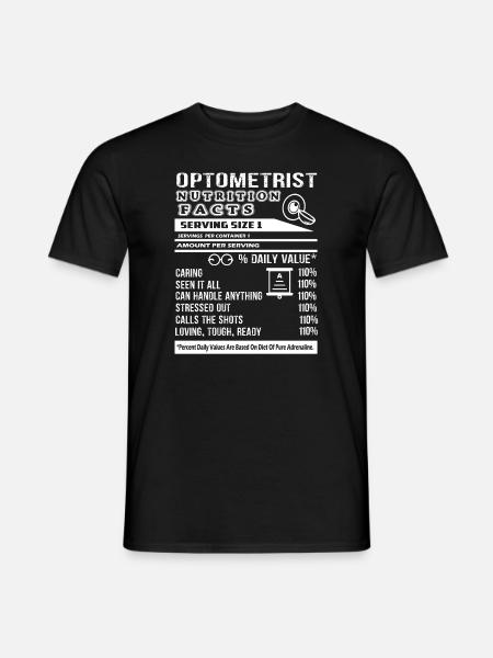 Optometrist Optometrist Nutrition Facts - Men's T-Shirt - black