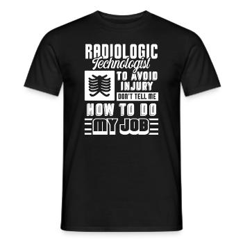 Rad Tech Radiologic Technologist Job - Men's T-Shirt - black - Front - AI Model Male 178 light (178cm)