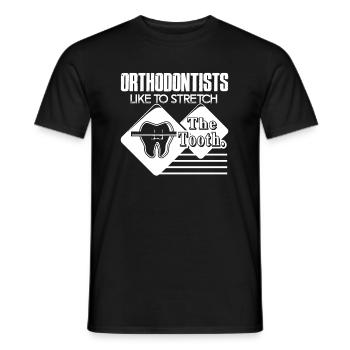 Orthodontist Orthodontists Stretch The Tooth - Men's T-Shirt - black - Front - AI Model Male 178 light (178cm)