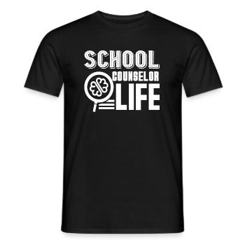 School Counselor School Counselor Life - Men's T-Shirt - black - Front - AI Model Male 178 light (178cm)