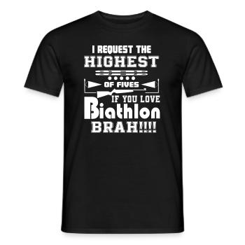 Biathlon Love Biathlon - Men's T-Shirt - black - Front - AI Model Male 178 light (178cm)