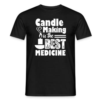 Candle Making Candle making Is The Best Medicine - Men's T-Shirt - black - Front - AI Model Male 178 light (178cm)