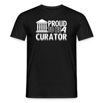 Curator Proud To Be A Curator - Men's T-Shirt - black - Front - AI Model Male 178 light (178cm)