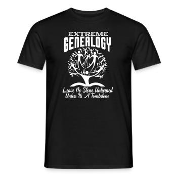 Genealogy Extreme Genealogy - Men's T-Shirt - black - Front - AI Model Male 178 light (178cm)