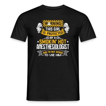 This Girl Is Protected By Anesthesiologist - Men's T-Shirt - black - Front - AI Model Male 178 light (178cm)